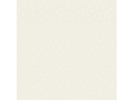 Béžová vliesová tapeta na zeď- bílé puntíky, 7007-2, Noa, ICH Wallcoverings, velikost 0,53 x 10,05 m