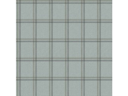Vliesová tapeta na zed imitace látky, šedomodré káro 347622, Natural Fabrics, Origin, velikost 0,53 x 10,05 m