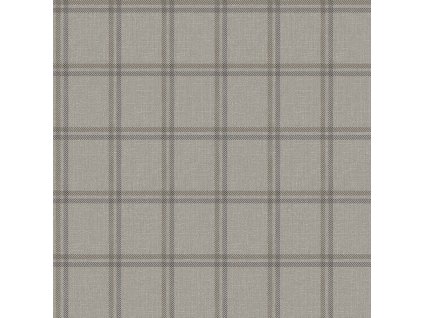 Vliesová tapeta na zed imitace hnědé látky, anglické káro 347624, Natural Fabrics, Origin, velikost 0,53 x 10,05 m