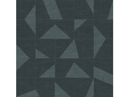 Vliesová modrá geometrická tapeta s látkovou texturou 347756, Natural Fabrics, Origin, velikost 0,53 x 10,05 m