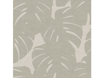 Vliesová tapeta - listy monstery - látková textura 347761, Natural Fabrics, Origin, velikost 0,53 x 10,05 m