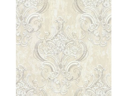 Béžová krémová luxusní zámecká tapeta na zeď 83429, Mirabilia, Emiliana Parati, velikost 1,06 x 10,05 m