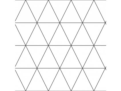 Geometrická vliesová tapeta na zeď - černé obrysy trojúhelníků 347683, Precious, Origin, velikost 0,53 x 10,05 m