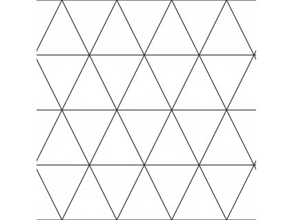 Geometrická vliesová tapeta na zeď - černé obrysy trojúhelníků 347683, Precious, Origin, velikost 0,53 x 10,05 m