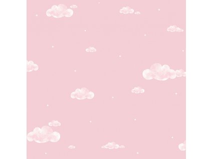 Papírová tapeta na zeď, mráčky, obloha, hvězdičky 458-3, Pippo, ICH Wallcoverings, velikost 0,53 x 10,05 m