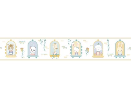 Dětská samolepící bordura se zvířátky 473-1, Pippo, ICH Wallcoverings, velikost 0,16 x 5 m