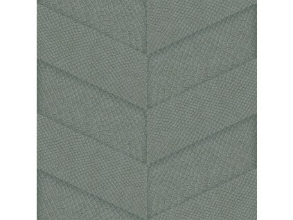 Šedozelená vliesová tapeta, parketový vzor kůže 347791, Luxury Skins, Origin, velikost 0,53 x 10,05 m