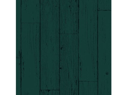 Zeleno-černá vliesová tapeta imitace dřeva, palubek 347536, Matières - Wood, Origin, velikost 0,53 x 10,05 m
