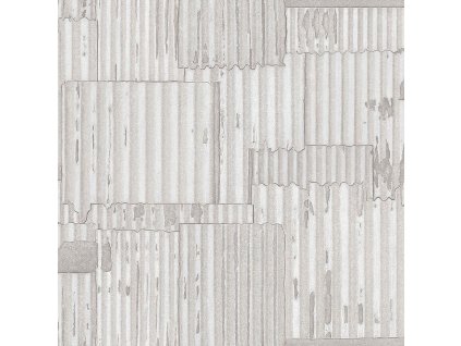 Metalická vliesová tapeta design vlnitý plech 347619, Matières - Metal, Origin, velikost 0,53 x 10,05 m