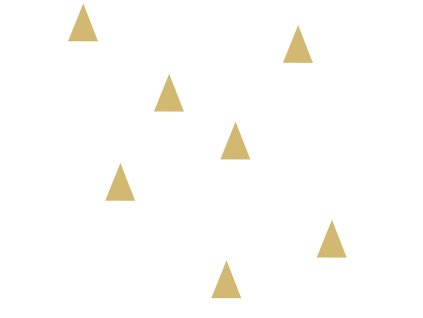 Bílá vliesová tapeta se zlatými trojúhelníky 138943, Little Bandits, Black & White, Esta, velikost 0,53 x 10,05 m