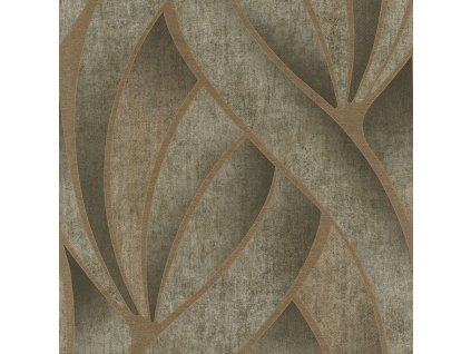 Hnědá geometrická vliesová tapeta s látkovou texturou 45241, Feeling, Emiliana, velikost 0,53 x 10,05 m