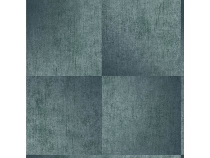 Tyrkysová geometrická vliesová tapeta, látková textura 45253, Feeling, Emiliana, velikost 0,53 x 10,05 m
