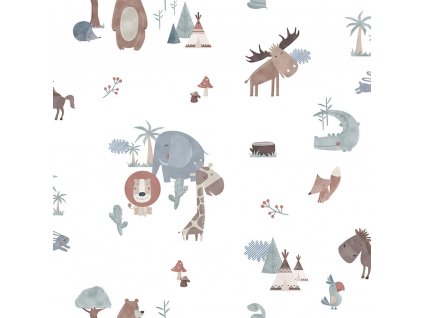 Dětská vliesová tapeta na zeď 130-3, Sambori, ICH Wallcoverings, velikost 0,53 x 10,05 m