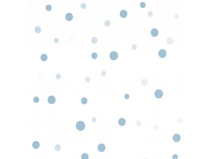 Modro-bílá  vliesová tapeta s puntíky, 137-2, Sambori, ICH Wallcoverings, velikost 0,53 x 10,05 m