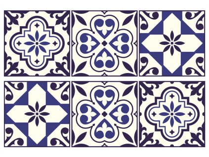 Samolepka / samolepící dekorace na zeď SM 3448, Mozaika, obklady, AG Design, velikost 42,5 x 65 cm