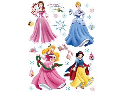 Samolepka na zeď DK 888, Disney Princezny slaví, AG Design, velikost 65 x 85 cm