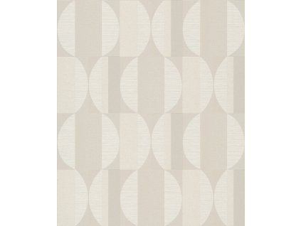 Krémová vliesová geometrická tapeta na zeď, CU3101, Cumaru, Grandeco, velikost 0,53 x 10,05 m