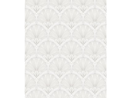 Bílo-stříbrná vliesová tapeta Art Deco, M53300, Elegance, Ugepa, velikost 0,53 x 10,05 m
