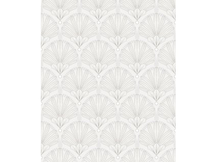 Bílo-stříbrná vliesová tapeta Art Deco, M53300, Elegance, Ugepa, velikost 0,53 x 10,05 m