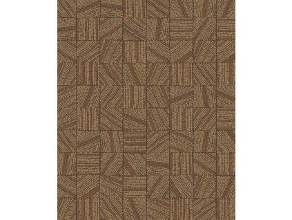 Hnědá vliesová tapeta na zeď, mozaika, 324031, Embrace, Eijffinger, velikost 10 x 0,52 m