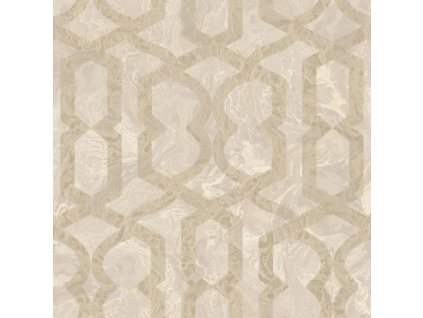 Luxusní  geometrická zlato-béžová tapeta na zeď, M69924, Splendor, Zambaiti Parati, velikost 10,05 x 1,06 m