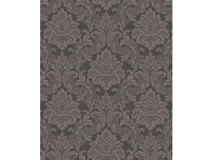 Černá vliesová tapeta se zámeckým vzorem, OTH004, Othello, Zoom by Masureel, velikost 10,05 x 0,53 m