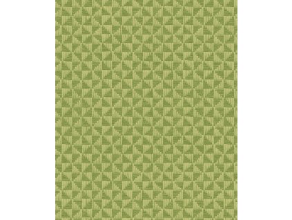 Zelená geometrická vliesová tapeta na zeď, ZEN304, Zen, Zoom by Masureel, velikost 10,05 x 0,53 m