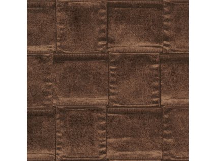 Luxusní vliesová tapeta na zeď imitace hnědé kůže 64810, Materea, Limonta, velikost 10 x 0,53 m