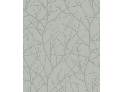 Modro-stříbrná vliesová tapeta na zeď, větvičky stromu, MD7123, Modern Metals, York, velikost 0,53 x 10,05 m