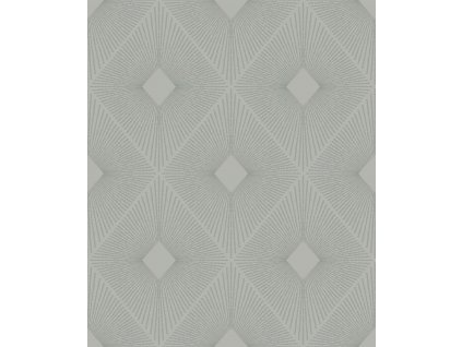 Šedo-stříbrná geometrická vliesová tapeta na zeď, MD7132, Modern Metals, York, velikost 0,53 x 10,05 m