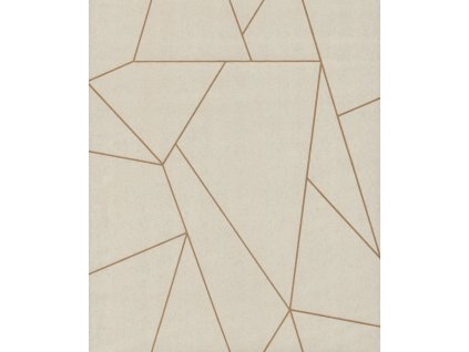 Béžovo-zlatá geometrická vliesová tapeta na zeď, NW3500, Modern Metals, York, velikost 0,53 x 10,05 m