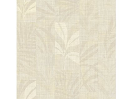 Luxusní krémová vliesová tapeta s listy,  Z18917, Trussardi 7, Zambaiti Parati, velikost 0,7 x 10,05 m