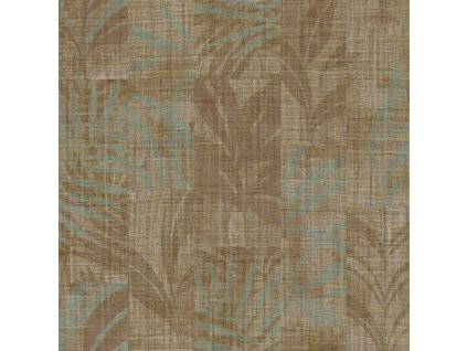 Luxusní hnědo-zelená vliesová tapeta s listy,  Z18913, Trussardi 7, Zambaiti Parati, velikost 0,7 x 10,05 m