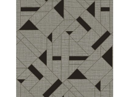 Luxusní šedá geometrická vliesová tapeta na zeď, Z18950, Trussardi 7, Zambaiti Parati, velikost 0,7 x 10,05 m