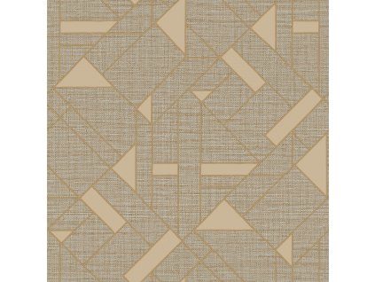 Luxusní šedo-hnědá geometrická vliesová tapeta na zeď, Z18946, Trussardi 7, Zambaiti Parati, velikost 0,7 x 10,05 m