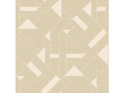 Luxusní krémová geometrická vliesová tapeta na zeď, Z18943, Trussardi 7, Zambaiti Parati, velikost 0,7 x 10,05 m