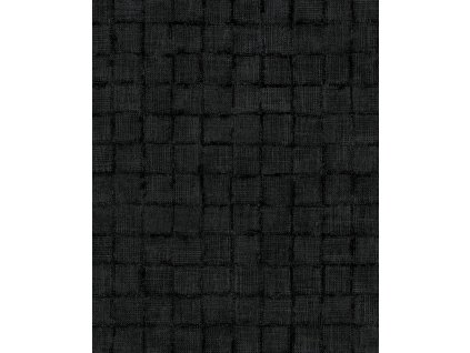 Černá vliesová tapeta na zeď, imitace látky, 333457, Emerald, Eijffinger, velikost 0,52 x 10 m