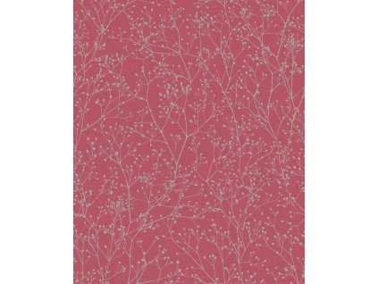 Růžovo-stříbrná vliesová tapeta na zeď, květiny, 120398, Wiltshire Meadow, Clarissa Hulse, velikost 10 x 0,52 m