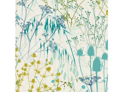 Šedá vliesová tapeta na zeď, trávy, listy, 120387, Wiltshire Meadow, Clarissa Hulse, velikost 10 x 0,52 m
