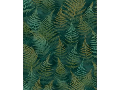 Zelená vliesová tapeta s listy kapradin, 120386, Wiltshire Meadow, Clarissa Hulse, velikost 10 x 0,52 m