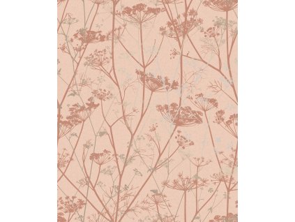 Růžová vliesová tapeta na zeď, luční trávy, 120372, Wiltshire Meadow, Clarissa Hulse, velikost 10 x 0,52 m