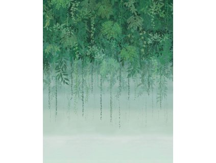 Zelená vliesová obrazová tapeta s listy, 120411FXST, Wiltshire Meadow, Clarissa Hulse, velikost 200 x 250 cm
