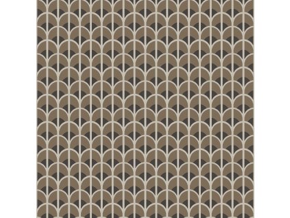 Hnědá geometrická vliesová tapeta na zeď, 28867, Thema, Cristiana Masi by Parato, velikost 10,05 x 0,53 m