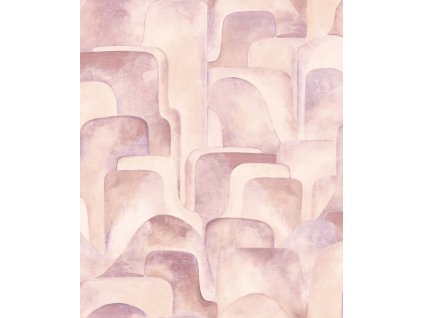 Béžovo-růžová geometrická vliesová tapeta na zeď, Z77537, Savana, Zambaiti Parati, velikost 10,05 x 0,53 m