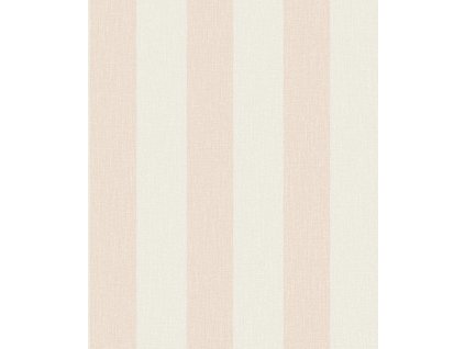 Světle-růžová vliesová tapeta na zeď s pruhy, imitace látky, AT4018, Atmosphere, Grandeco, velikost 10,05 x 0,53 m