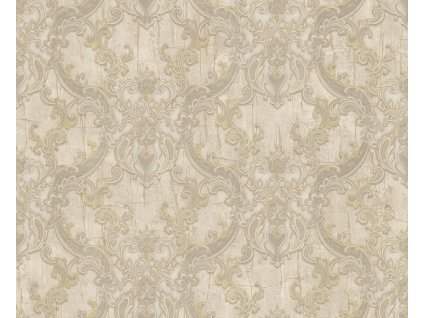 Luxusní béžovo-zlatá vliesová tapeta, zámecké ornamenty, 86067, Valentin Yudashkin 5, Emiliana Parati, velikost 10,05 x 1,06 m