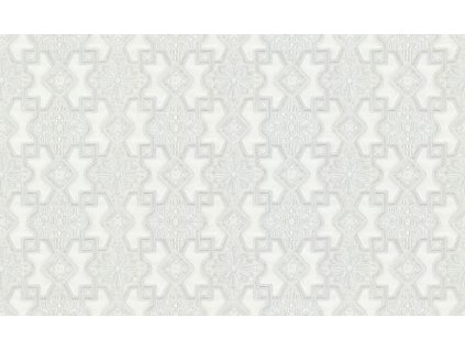 Luxusní bílo-stříbrná vliesová tapeta s ornamenty, 86009, Valentin Yudashkin 5, Emiliana Parati, velikost 10,05 x 1,06 m