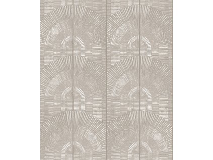 Luxusní šedo-béžová vliesová tapeta Art Deco, SPI802, Spirit of Nature, Khroma by Masureel, velikost 10,05 x 0,53 m