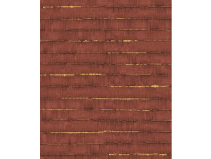 Vínovo-zlatá vliesová tapeta na zeď, pruhy, SPI503, Spirit of Nature, Khroma by Masureel, velikost 10,05 x 0,53 m