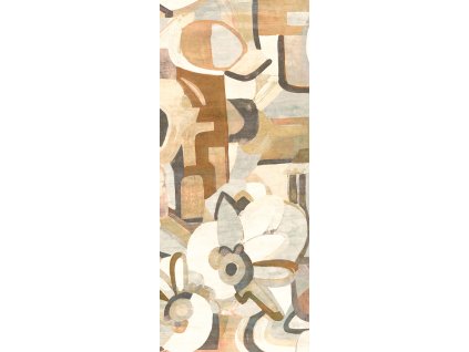 Hnědo-béžová grafická vliesová fototapeta na zeď, DG3WAR1013, Wall Designs III, Khroma by Masureel, velikost 1,27 x 3 m